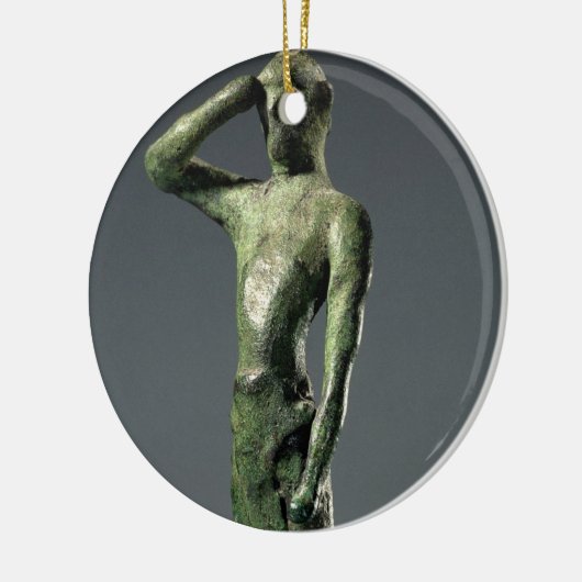 Man op gebed, Archaic Greek bronze sculptuur Keramisch Ornament (Links)