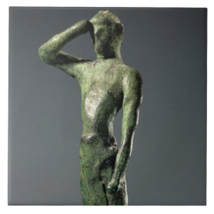 Man op gebed, Archaic Greek bronze sculptuur Tegeltje