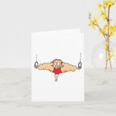 Man op gymnastiekringen kaart (Gele Bloem)