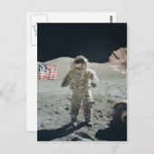 Man op het maan briefkaart (Voorkant / Achterkant)