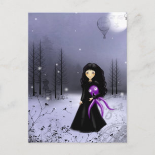 man op het maan briefkaart