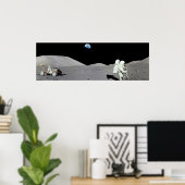 Man op het Poster Moon (Thuiskantoor)