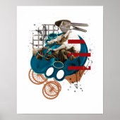 Man op het Poster van wielen (Voorkant)