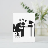 Man op het werk briefkaart (Staand voorkant)