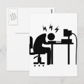 Man op het werk briefkaart (Voorkant / Achterkant)