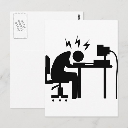 Man op het werk briefkaart (Voorkant / Achterkant)