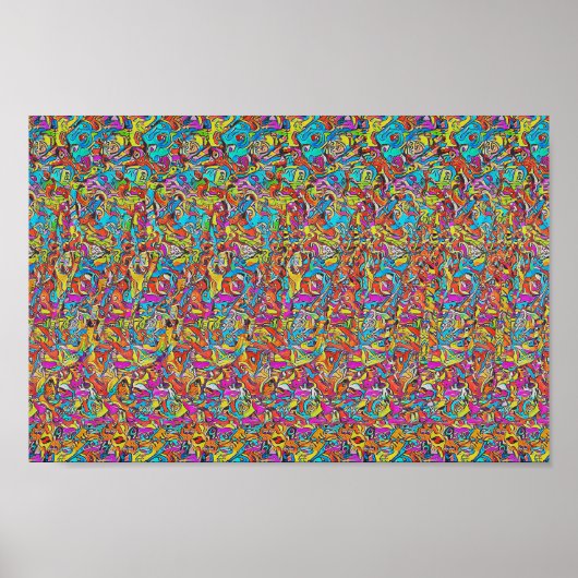 Man op het werk - Verborgen 3D-afdrukken Poster (Voorkant)