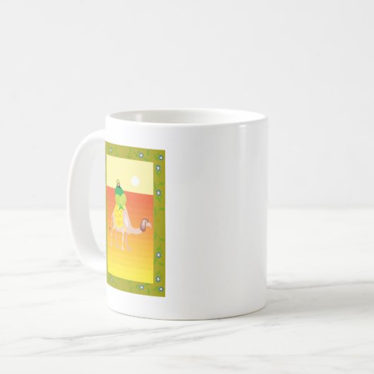 Man op kameel koffiemok (Voorkant links)