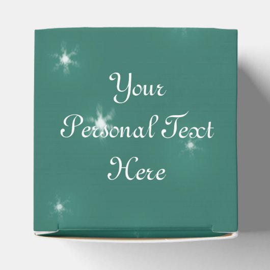 Man op Ladder Bereiken voor Winking Moon Green Bedankdoosjes (Bovenkant)