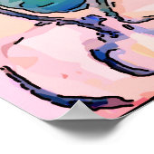 Man op mobiele telefoon Abstract, Matisse Style Poster (Hoek)