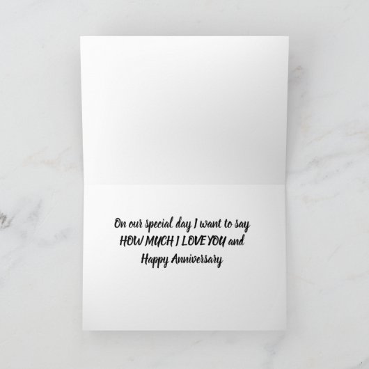 ***MAN*** OP ONZE TROUWDAg **IK HOU VAN JE** Kaart (Binnen)