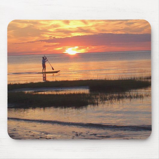 Man op Paddle Board in Cape Cod Mousepad Muismat (Voorkant)
