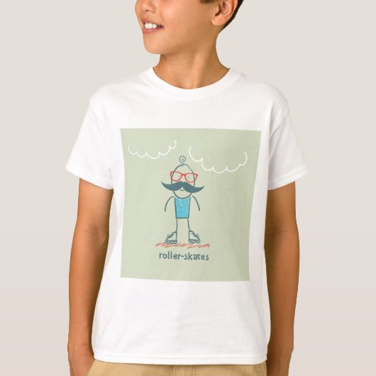 Man op rollerskates t-shirt (Voorkant)