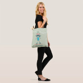 Man op rollerskates tote bag