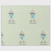 Man op rolpoorten cadeaupapier (Vlak)