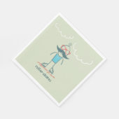 Man op rolpoorten servet (Hoek)