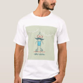 Man op rolpoorten t-shirt (Voorkant)