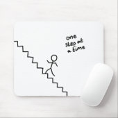 man op trap mousepad : " een stap voor een " muismat (Met muis)