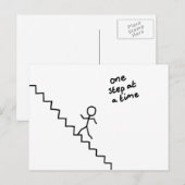 man op trappen briefkaart (Voorkant / Achterkant)