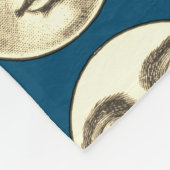 man op volle maan blauw fleece deken (Hoek)
