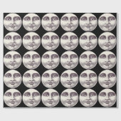  man op volle maan cadeaupapier (Vlak)