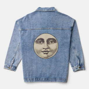  man op volle maan denim jacket