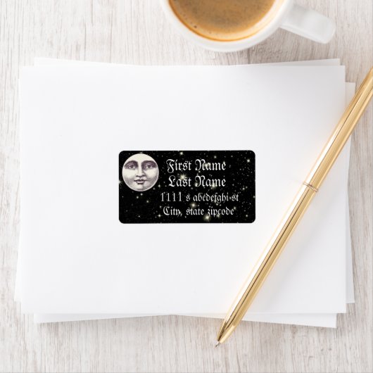 man op volle maan etiket (Insitu)