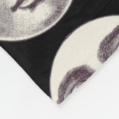  man op volle maan fleece deken (Hoek)