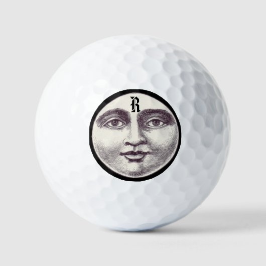 man op volle maan golfballen (Voorkant)