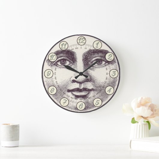  man op volle maan grote klok (Huis)