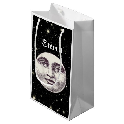  man op volle maan klein cadeauzakje (Voorkant Gekanteld)