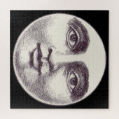 man op volle maan legpuzzel (Horizontaal)