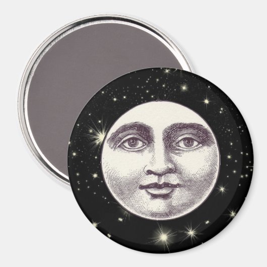 man op volle maan magneet (Voorkant / Achterkant)