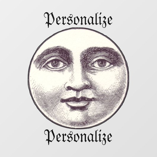  man op volle maan raamsticker (Vel)