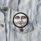 man op volle maan ronde button 7,6 cm (In situ)