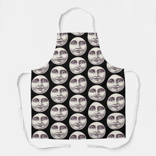  man op volle maan schort (Voorkant)