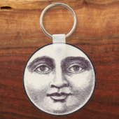 man op volle maan sleutelhanger (Voorkant)