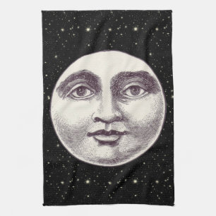  man op volle maan theedoek