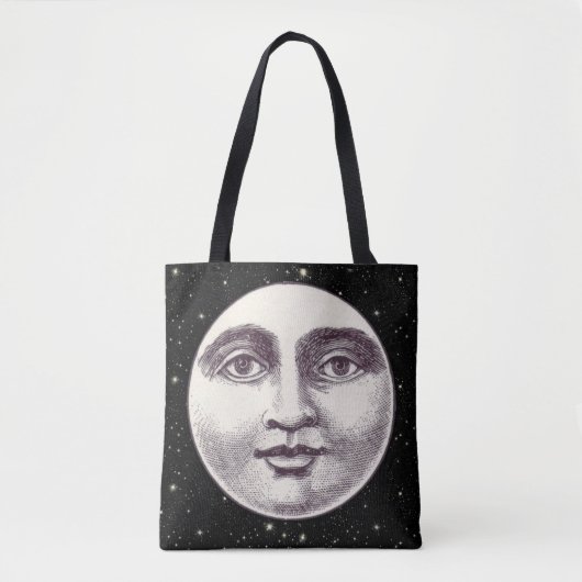  man op volle maan tote bag (Voorkant)