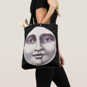  man op volle maan tote bag (Dichtbij)
