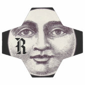  man op volle maan zwart wit voetbal (Enkel)