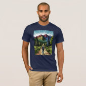 Man op wandeltochten t-shirt (Voorkant volledig)