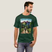 Man op wandeltochten t-shirt (Voorkant volledig)