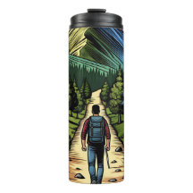 Man op wandeltochten