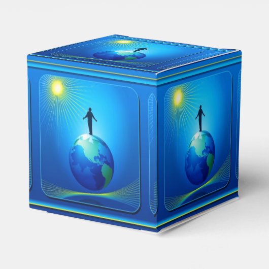 Man op Wereldbol Bedankdoosjes (Achterkant)