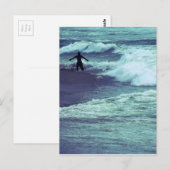 Man op Zee Waves Briefkaart (Voorkant / Achterkant)