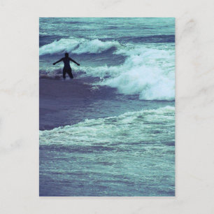 Man op Zee Waves Briefkaart