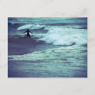 Man op Zee Waves Briefkaart