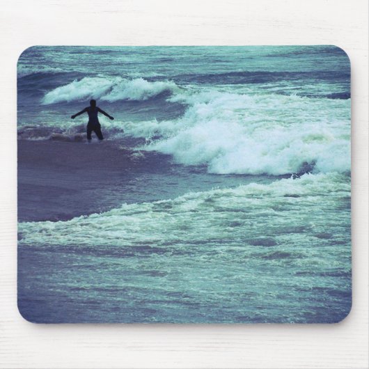 Man op Zee Waves Muismat (Voorkant)