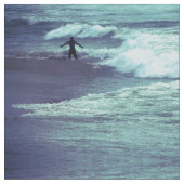 Man op Zee Waves Patroon Stof (Close Up)